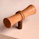 6 Pieces Natural Wooden T-Bar Cabinet Knobs for Dresser